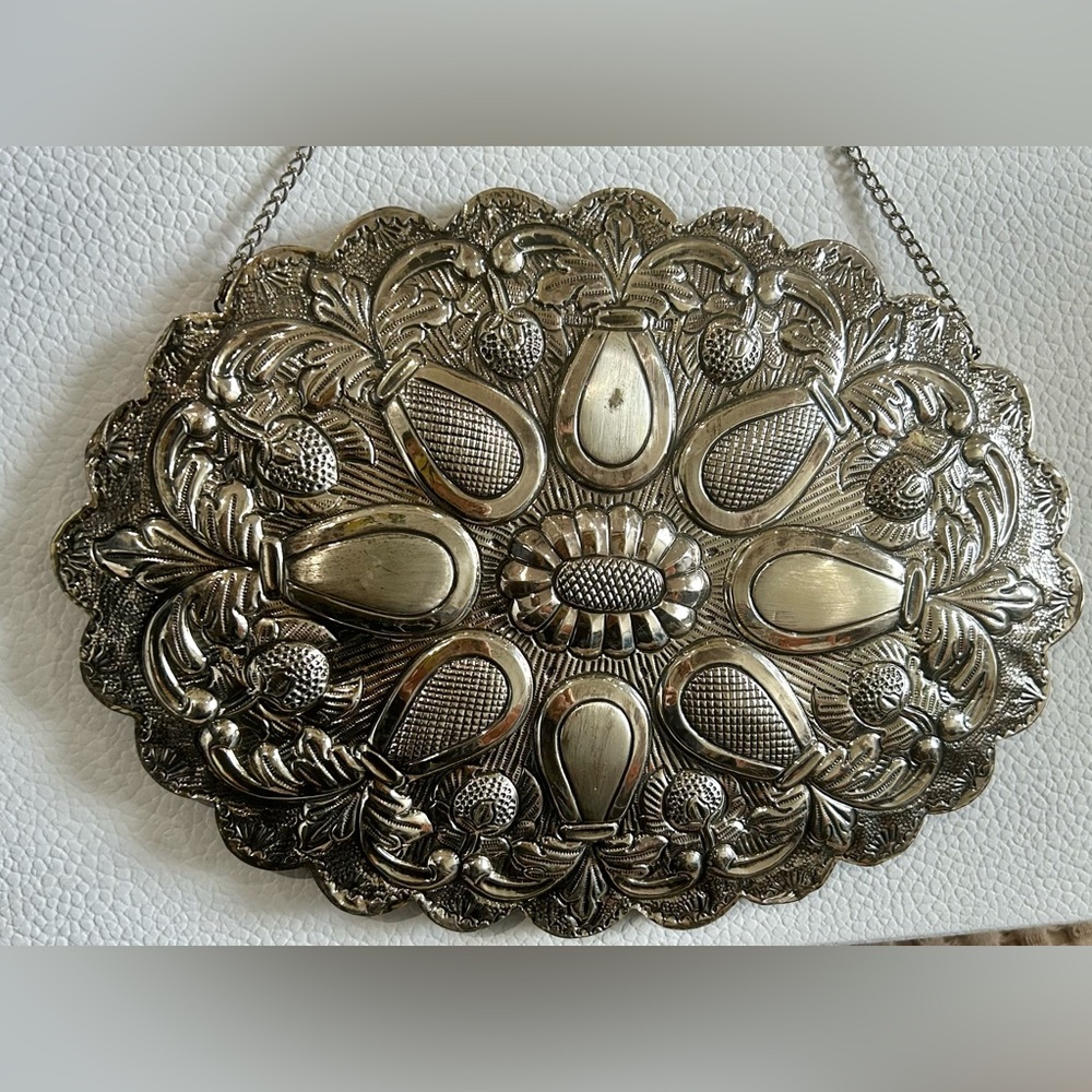 900 Silver Turkish Repousse Wall
Mirror by "Bedo"